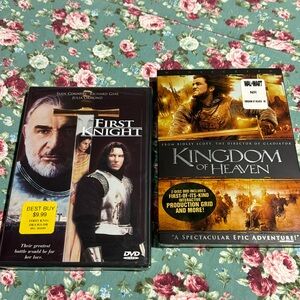 First Knight & Kingdom of Heaven DVD’s 📀 new, unopened. Action drama movies 🍿!